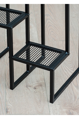 Uykula Modern Metal 6 Raflı Bitki Standı Dekoratif Saksılık Raf, Balkon & Salon Çiçeklik Standı