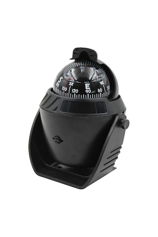 Marin Siyah Işıklı Pusula 12v Tekne Yat Bot Navigasyon