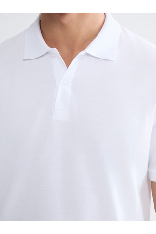 Lcwaıkıkı Classic Beyaz Polo Yaka Pike Erkek Tişört