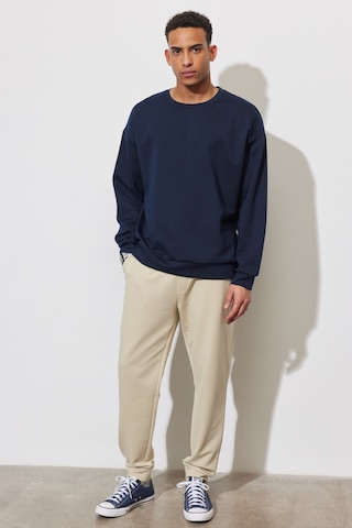 AC&Co / Altınyıldız Classics Erkek Lacı Oversize Bol Kesim Bisiklet Yaka Düz Sweatshirt Lacı