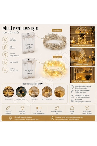 10 M Pilli Peri Led Gün Işığı İthal