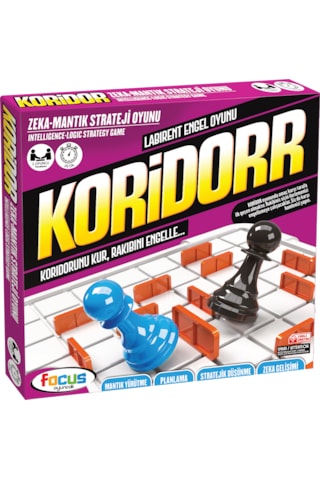 Koridor Akıl Ve Zeka Kutu Oyunu - Strateji Ve Zeka Geliştirici Eğlenceli Oyun