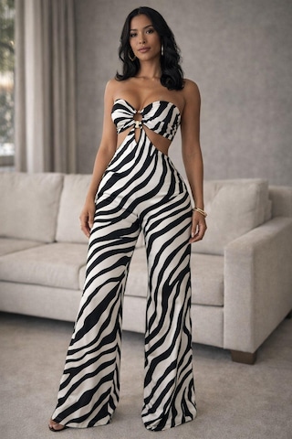 Pink Life Zarael Zebra Desenli Resort Tulum Baskılı