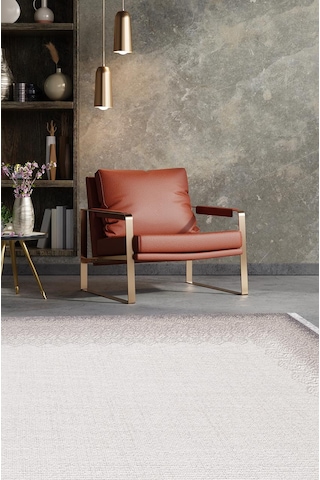Artemis Halı Romantik 02435a Gri Bej Retro Desenli Halı Bej Gri