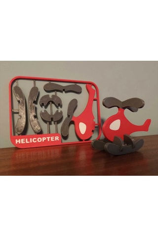 Meydora 3d Helikopter Yapboz Montaj Ve İnşa Oyuncağı Eğitici Stem Oyuncak