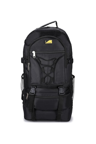 Strong Büyük Boy Körüklü Sırt Çantası, Dağcı Kamp Sırt Çantası Str01 Siyah