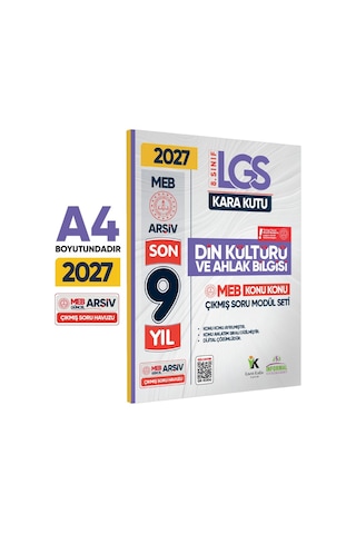 2027 LGS 8.Sınıf DİN KÜLTÜRÜ Karakutu MEB Çıkmış Soru Modülü Video/PDF Çözümlü Konu Konu Son 9 Yıl
