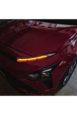 Hyundai Bayon Gündüz Farı Sticker Seti Kırmızı 2021-2024