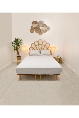 Koza Home Simena Lastikli Çarşaf Seti Pamuk Silver 9528a Silver