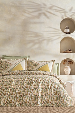 Puffy Yasmin Çift Kişilik Pike Takımı - Yağ Yeşili