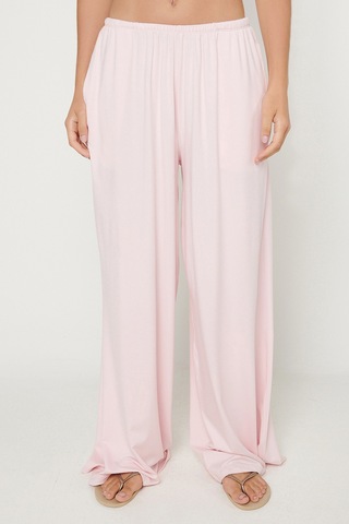 Ac&co / Altınyıldız Classics Kadın Pembe Yumuşak Dokulu Standart Fit Cepli Beli Lastikli Rahat Örme Pantolon