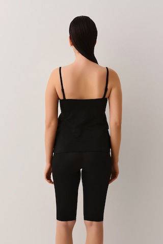 Suwen Volanlı Straplez Tankini Üst Sbn25720012 Siyah