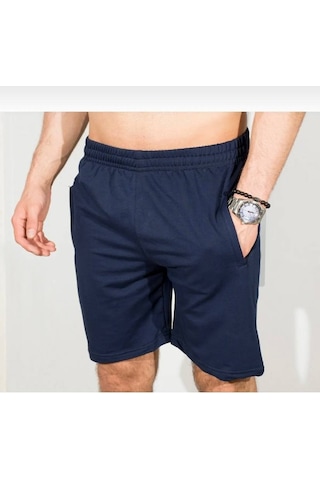 Penye Şort Unisex Baharlık Lacivert