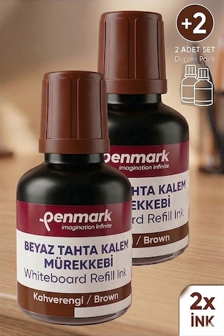 Kahverengi Yazı Tahta Kalemi Mürekkebi 30 Ml 2 Adet Penmark Tahta Kalemi Mürekkepi Kolay Silinebilir Doldurulabilir