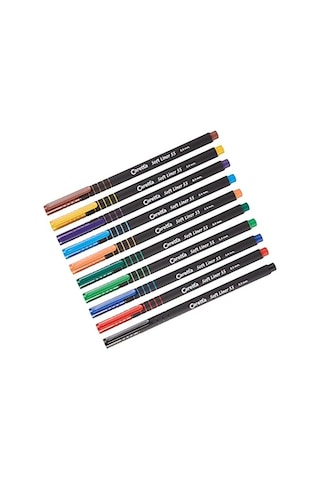 Caretta C-s-55-10pvc Soft Liner 55 Fineliner Kalem 0, 4 Mm, Uç, 10&apos Lu Karışık Set