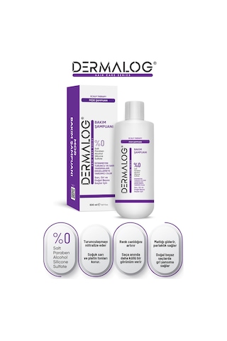 Dermalog Durulanmayan Saç Bakım Maskesi 500 ML + Turunculaşma Karşıtı Mor Şampuan 500 ML