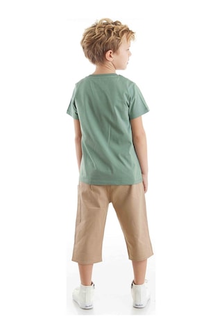 Denokids Mshb&g Safari Erkek Çocuk T-shirt Gabardin Kapri Takım Çok Renkli