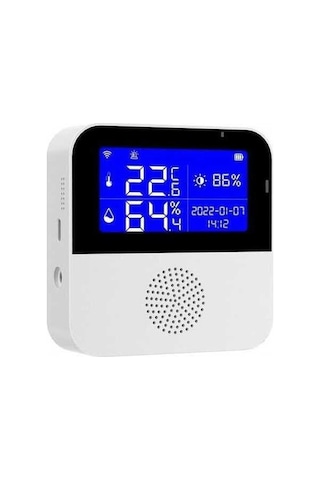 Trendooze Wi-fi Sıcaklık Nem Ölçer, Tuya App, İç Mekan Higrometre, Zamanlı Alarm, Kullanışlı Tasarım