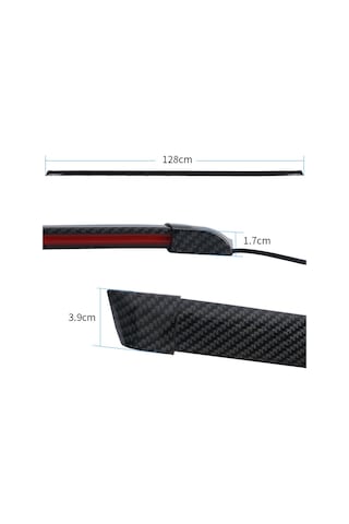 Cbtx Global Karbon Fiber Pvc Araba Arka Spoiler Bagaj Kapağı Led Işık Çubuğu Koşu Dönüş Sinyali Fren Arka Lambası Şeridi