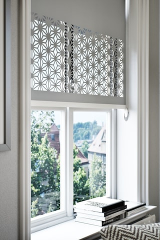 Neya Lazer Kesim Mat Stor Perde, Lazer Kesimli Klasik Serisi, C-181005 Gri Renk