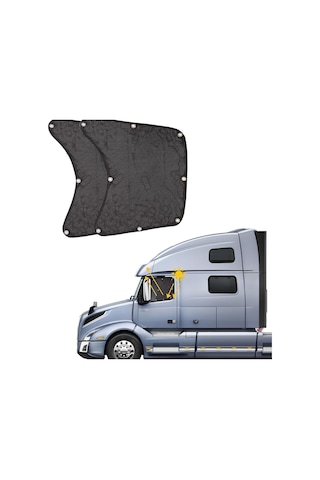 Youtek Kamyon Yan Cam Güneşlik Seti - Uv Korumalı, Isı Yalıtımlı, 60x55cm, Siyah, 2'li Paket