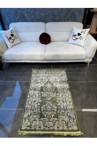 Seccade Dokuma Halı Seccade Püsküllü 80x125 Haki