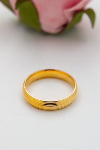 Latif Kuyumculuk 22 Ayar Altın Çizgi Bombeli Alyans Nişan Yüzüğü Lkyzk1528