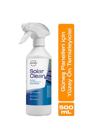 Nasiol Solarclean Güneş Panelleri İçin Yüzey Ön Temizleyici-500ml