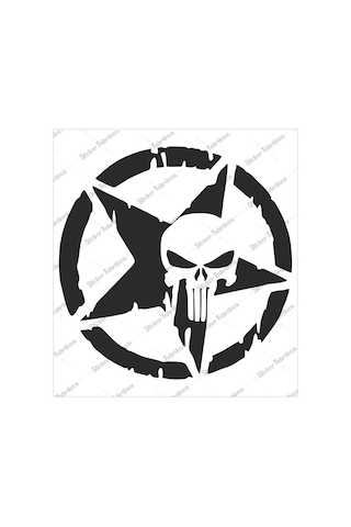 Punisher Off Road Asker Yıldız Offroad Sticker 00473