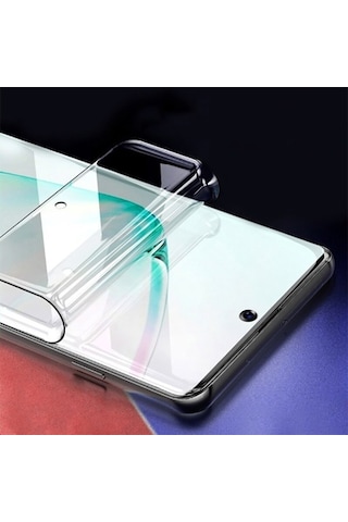 Samsung Galaxy S20 Ultra İle Uyumlu Şeffaf Esnek Kavisli Ekranı Tam Kaplayan Pet Ekran Koruyucu