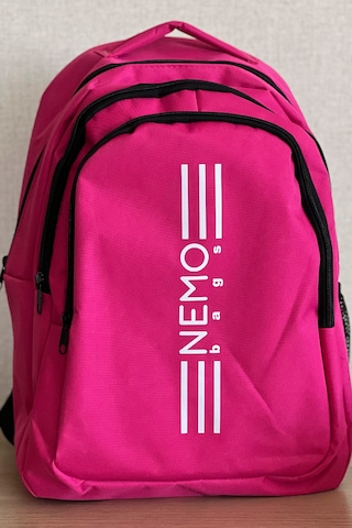 Nemo Bags Unisex Pembe Sırt Çantası Büyük Boy Okul Spor Çantası