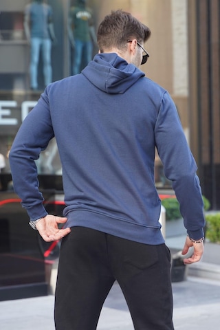 Madmext Lacivert Baskılı Kapüşonlu Sweatshirt 6149-lacivert Lacivert