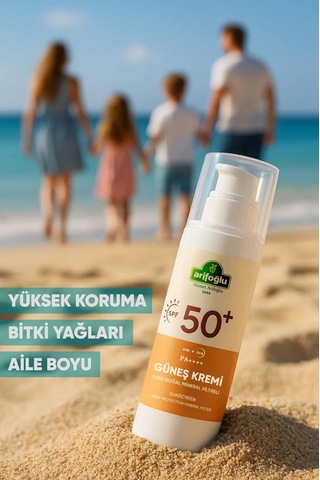 Arifoğlu Doğal Mineral Filtreli Güneş Kremi SPF50+ 100 ML