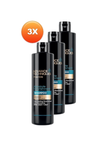 Avon Advance Techniques Argan Yağı İçeren Besleyici Şampuan 3 x 400 ML