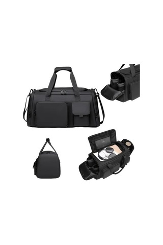 Sandwich Dayanıklı Nylon Seyahat Çantası, Omuz Askılı, Yüksek Kapasiteli, Gri Renk Gri