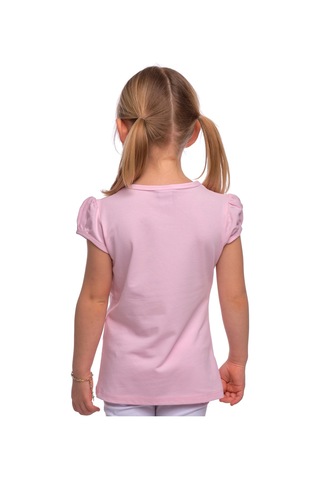 Lovetti Pembe Kız Çocuk Kısa Kollu Basıc Tişört Pembe