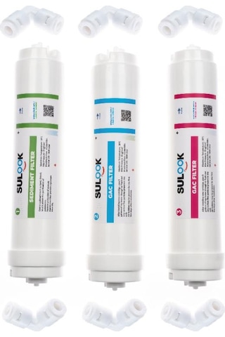 Kapalı Kasa Su Arıtma Cihazlarına Uyumlu 6'lı Filtre Seti, 10 Aşamalı Vontron Membranlı