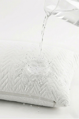 Sıvı Geçirmez Kapitoneli Yastık Alezi 50x70 Cm Konforlu, Dolgulu Ve Hijyenik Koruma 6 Paket 12 Adet Beyaz