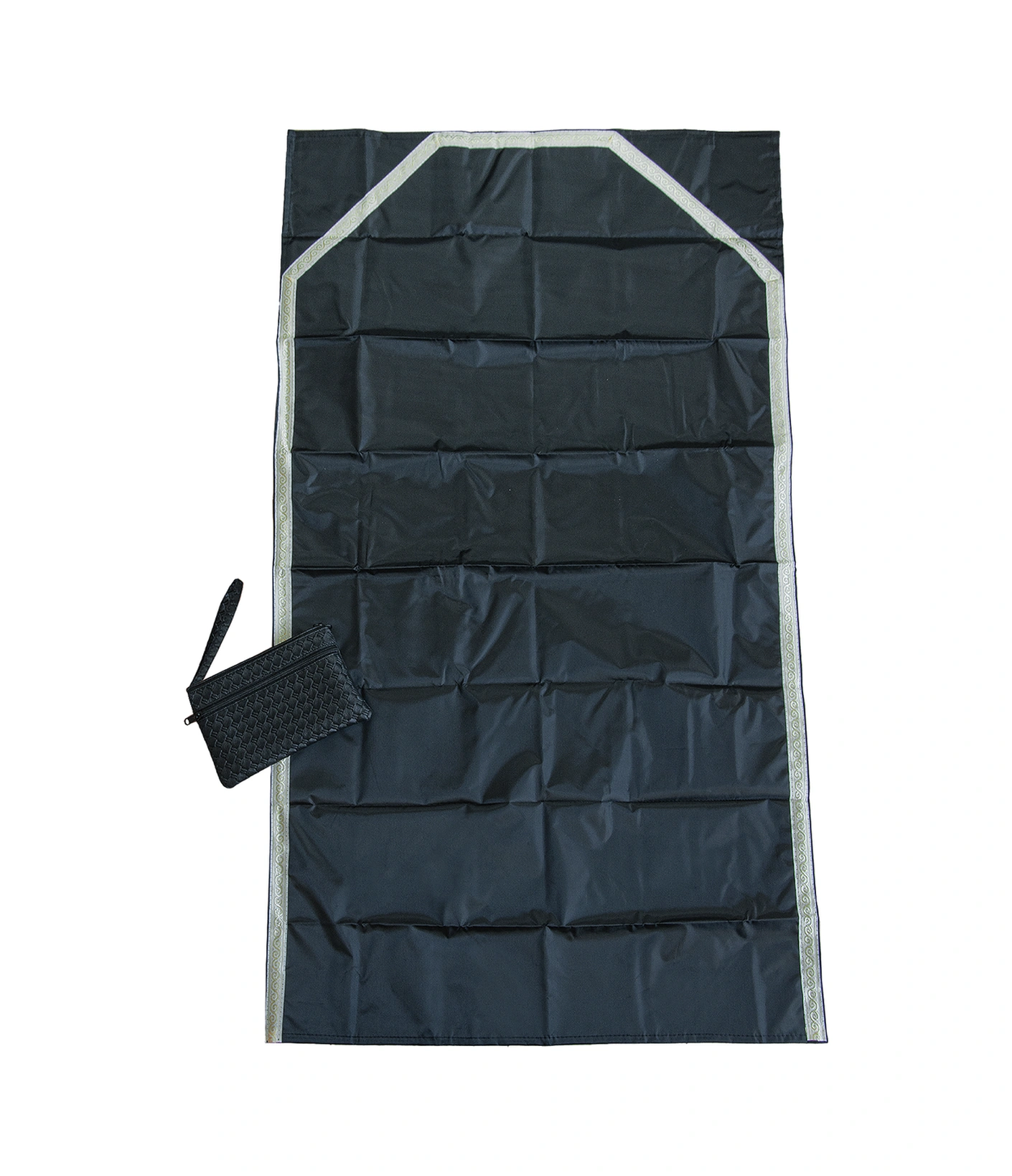 Çantalı Pratik Seccade - Katlanabilir, Su Geçirmez, Taşınabilir Namazlık Siyah