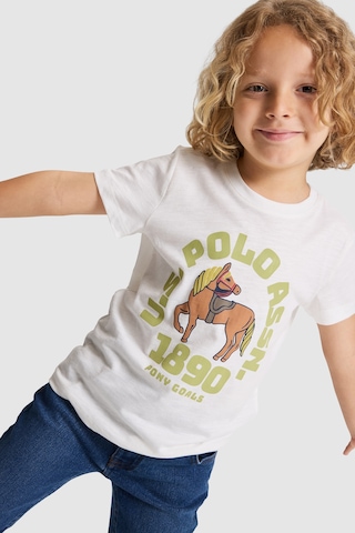 U.S. Polo Assn. Erkek Çocuk Tişört 50327000-vr256 İnci