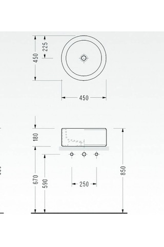Serel Çanak Lavabo 45 Cm - 2052dss110h Diğer