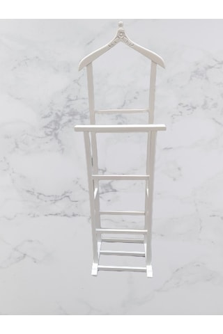 Dilsiz Uşak Çift Tepeli Havlulu Model Parlak Beyaz Lake Askılık A Beyaz