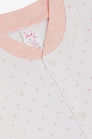 Breeze Kız Bebek Tulum Minik Puantiye Desenli 0-6 Ay, Beyaz-beyaz Beyaz