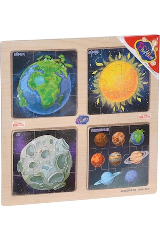 Znv Zenvia Mey İthalat Ony-343/344/345/346 Ahşap Eğitici 4'lü Puzzle -onyıl Znv2025 Cmn Belirtilmemiş