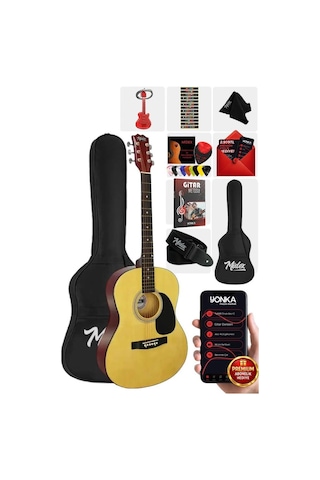 Midex Rg-530nt Kaliteli Natural 40 İnç Akustik Gitar Seti 4/4 Yetişkin