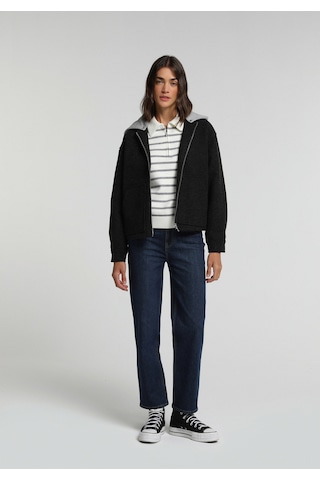 Colin's Colins Oversize Fit Fermuarlı Astarsız Çıkarılabilir Kapüşonlu Kadın Antrasit Ceket Cl1082169 Q1.v1 Anm Antra Melanj