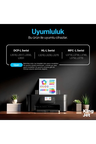 Kingjet Brother Uyumlu Hl-l3230cdw Yüksek Kapasiteli 4 Renk Takım Uyumlu Toner Tn-277