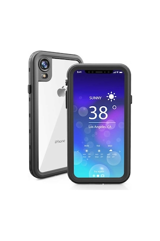 Apple Uyumlu iPhone XR 6.1 İle Kılıf Su Geçirmez 360 Derece Koruma Waterproof Telefon Kılıfı