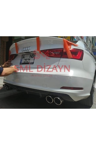 Audi A3 S3 Sedan 2013-16 Difüzör (Plastik) Tampon Arka Ek