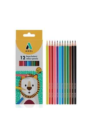 Öğrenci Okul Boyama Seti 3 Lü Adel 12 Renk Pastel Boya Kuru Boya Sulu Boya 12 Li Boya Set Kreş Seti